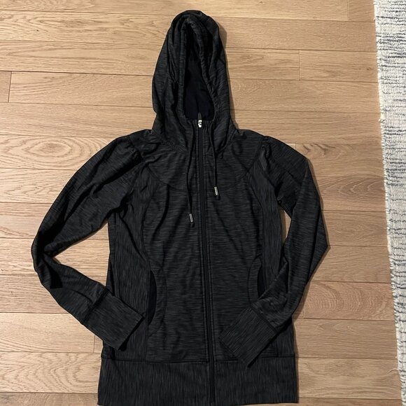 Dark Grey Prana Zip Up Hoodie Size Small - Picture 1 of 4